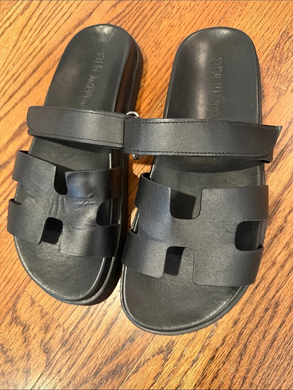 Steve Madden Black mayven platform Sandals